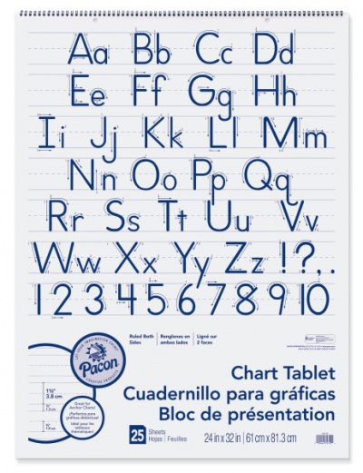 1 1/2 Ruled Chart Tablet 24 x 32, 25 sheets