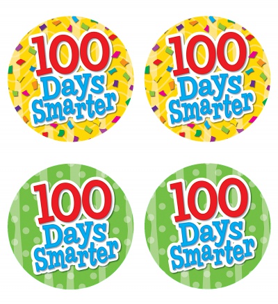 100 Days Smarter Wear 'Em Badges