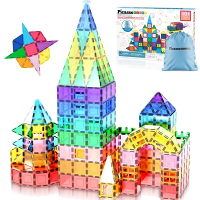 101 Piece Magnetic Tile Building Block Set