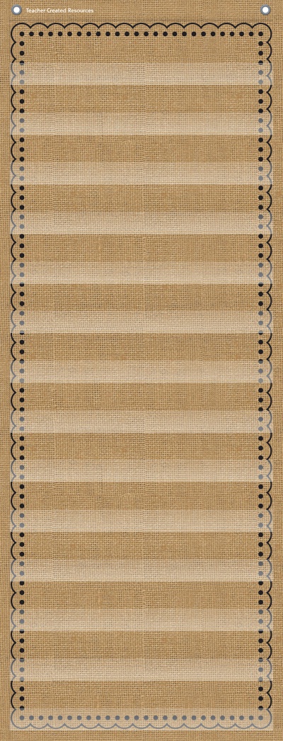 14 Pocket Burlap Pocket Chart
