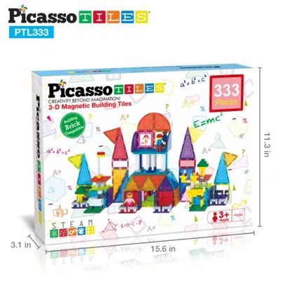 333 Piece Magnetic Brick Tile Combo Set