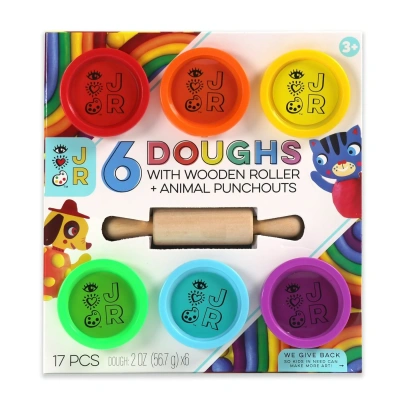 6 Doughs & Wooden Roller iHeartArt Jr