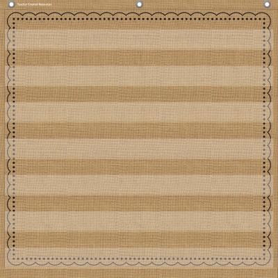 7-Pocket Pocket Chart, Burlap, 28 x 28