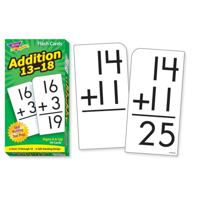Addition 13-18 Flash Cards