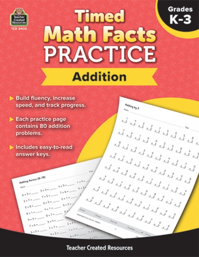 Addition Timed Math Facts Practice – Teacher Created Resources