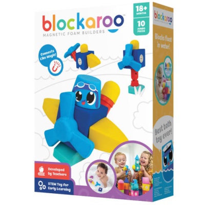 Airplane Blockaroo Magnetic Foam Builder Blocks
