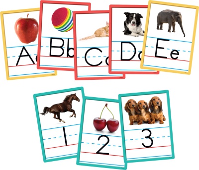 Alphabet and Numbers Large Photographic Accent Cards