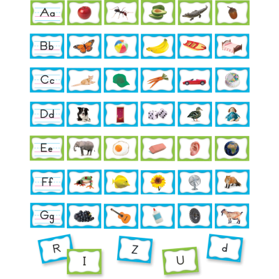 Alphabet Pocket Chart Cards Set of 210