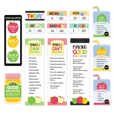 Apple Time Class Management Mini Bulletin Board