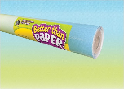 Aqua and Lime Color Wash Better Than Paper Bulletin Board Roll