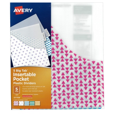 Avery Big 5 Tab Insertable Dividers Set