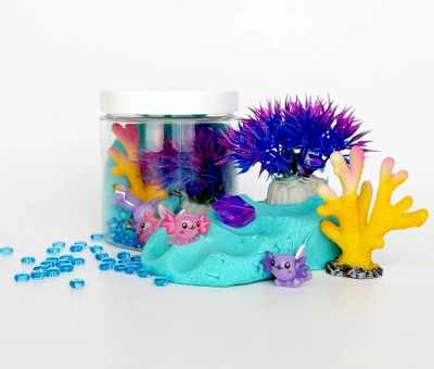 Axolotl Mini Dough to Go Play Kit Blue Hawaiian Scent