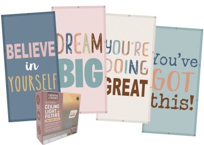 Be Positive Calming Covers Ceiling Light Filters