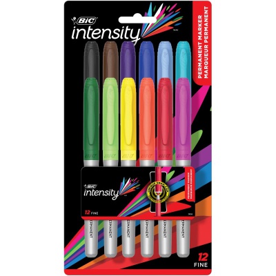Bic Intensity 12ct Fine Point Assorted Colors Permanent Pens