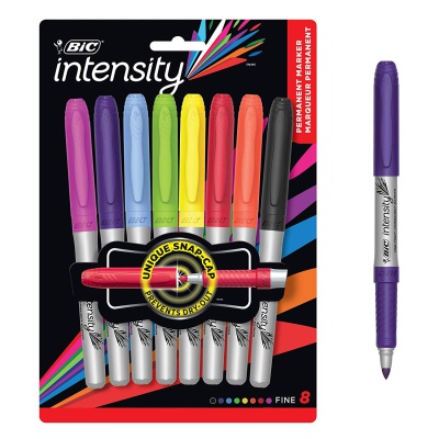 Bic Intensity 8ct Fine Point Assorted Colors Permanent Pens