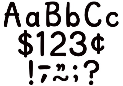 Black 4 Modern Classic Letters Combo Pack