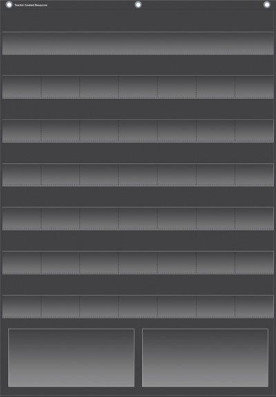 Black Calendar Pocket Chart