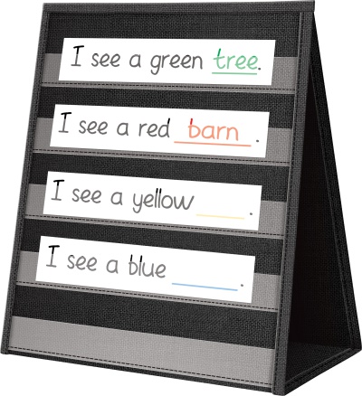 Black Desktop Pocket Chart