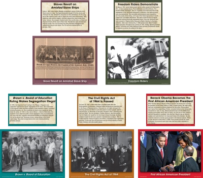 Black History Events Accents, Pack of 48