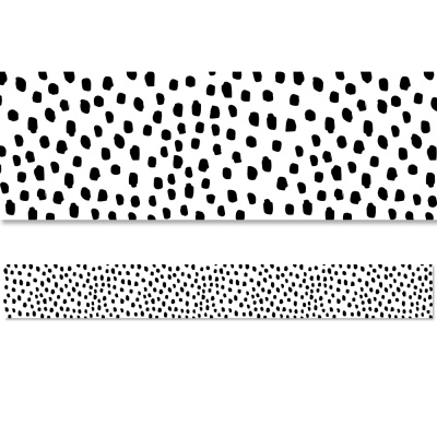 Black Messy Dots Border Core Decor, EZ Border 48'