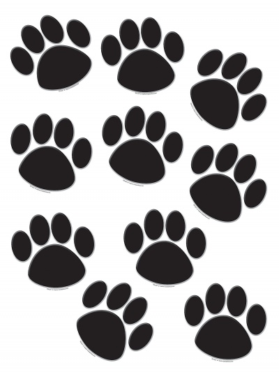 Black Paw Prints 6 30 Pcs