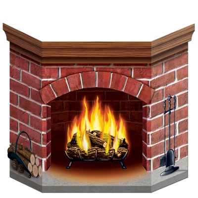 Brick Fireplace Stand Up 3' 1 x 2' 1