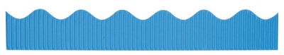 Bright Blue Corrugated Scalloped Border 2 1/4 x 50'
