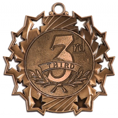 Bronze 3rd Place Medal With Ribbon