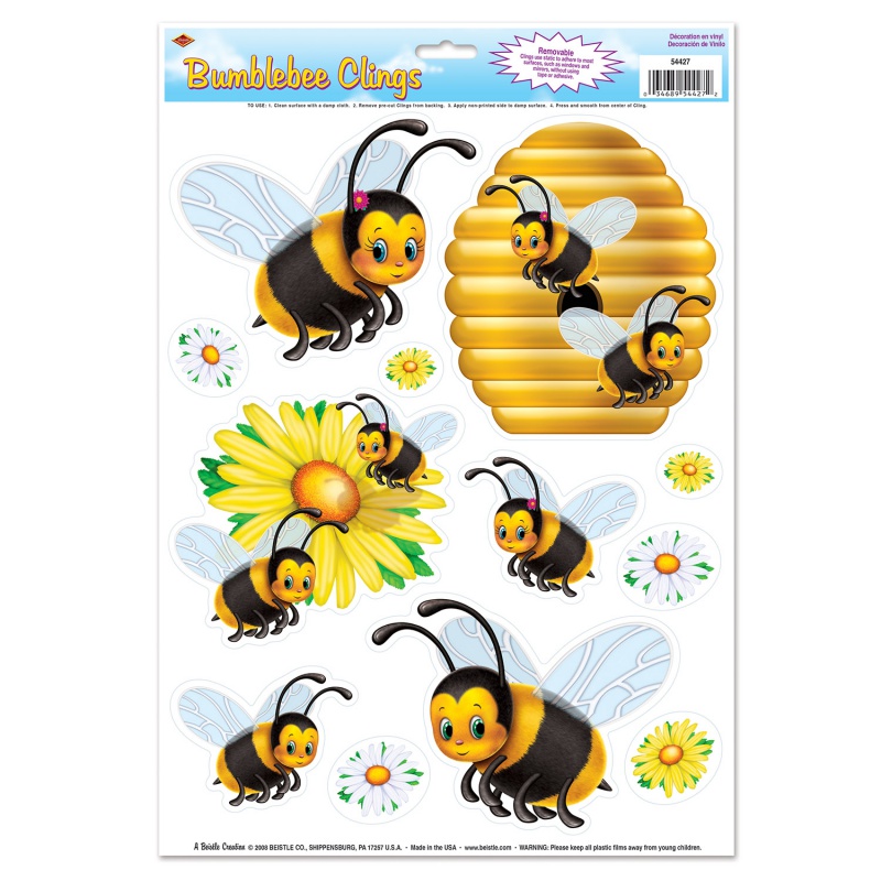 Bumblebee Window Clings 12ea