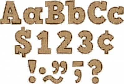 Burlap Bold Block 4 Letters Combo Pack