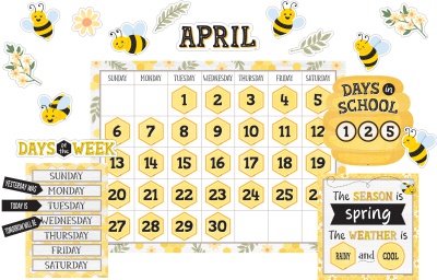 Buzzing Bees Calendar Bulletin Board Set
