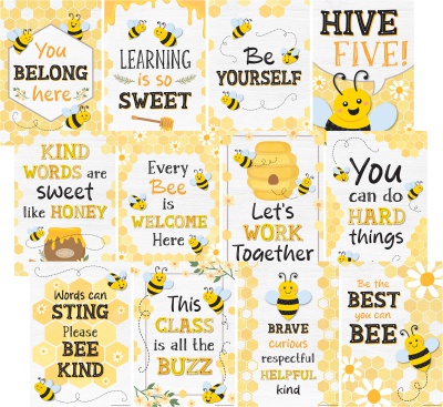 Buzzing Bees Positive Sayings Small Poster Pack