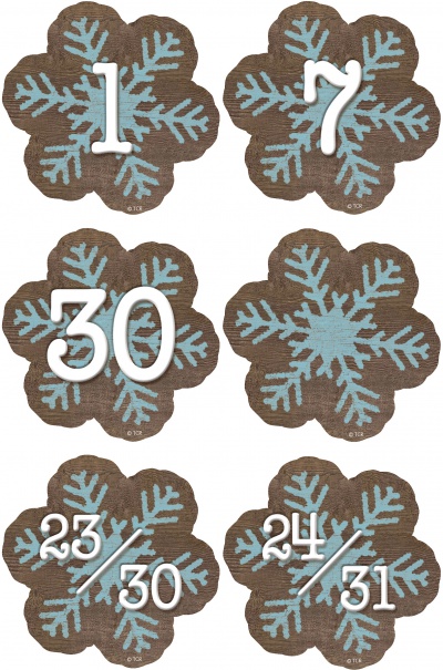 Calendar Days Snowflakes Home Sweet Classroom