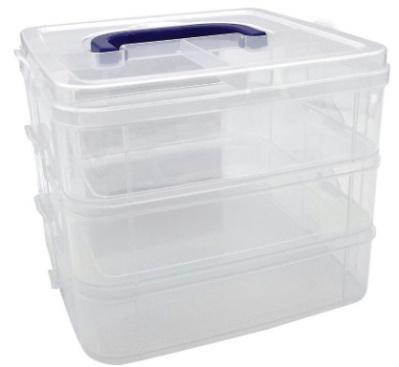 Clear Stackable Storage Containers - 3 tier