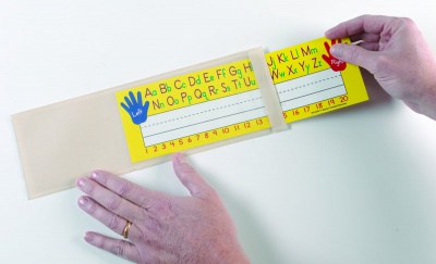 Clear View Self-Adhesive Pockets, Xsmall name plate, 3.25 x 10.5, 25 per pack