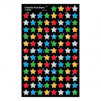 Colorful Foil Stars superShapes Stickers