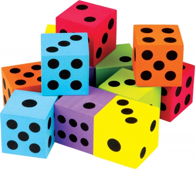 Colorful Large Dice 12 Pack
