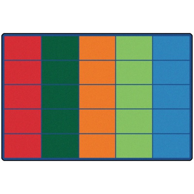 Colorful Rows Seating Rug, 6' x 9' (seats 25)