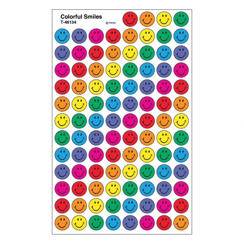 Colorful Smiles superShapes Stickers