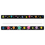 Colorful Stars on Black Name Plates