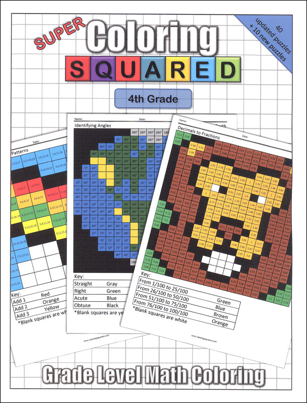 Coloring Squared: Fourth Grade Workbook – Coloring Squared LLC