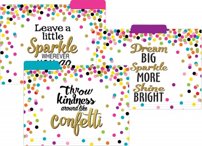 Confetti File Folders