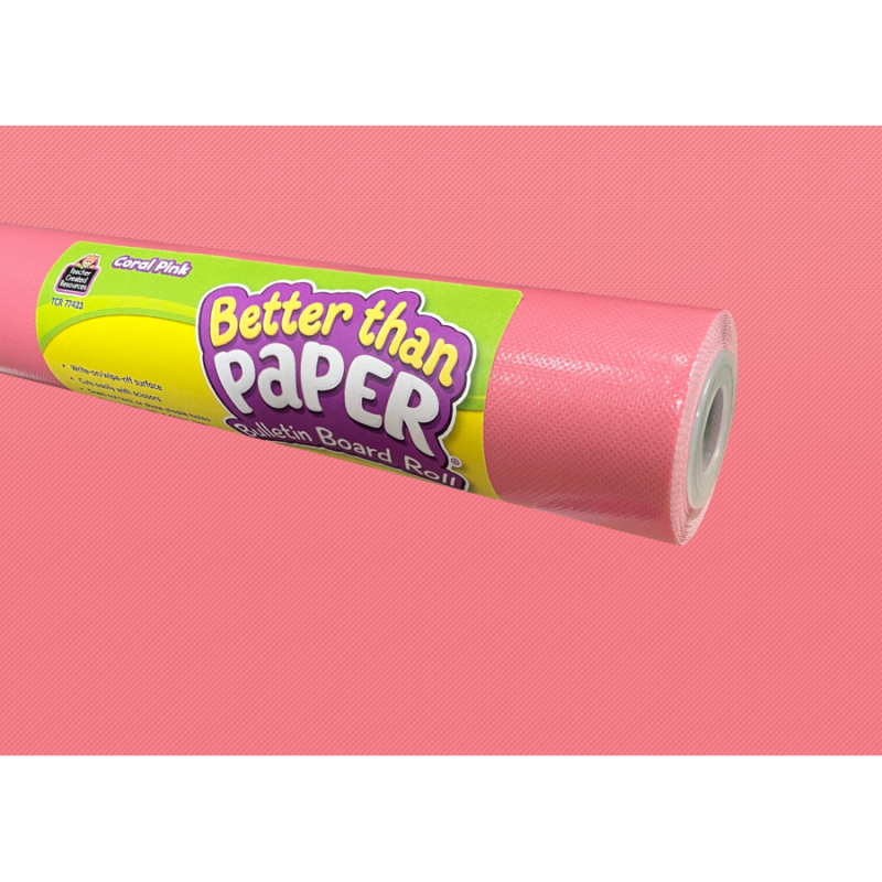 Coral Pink Bulletin Board Roll for Classroom Displays | PreK-12