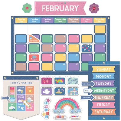 Crafty and Cool Calendar Bulletin Board Set