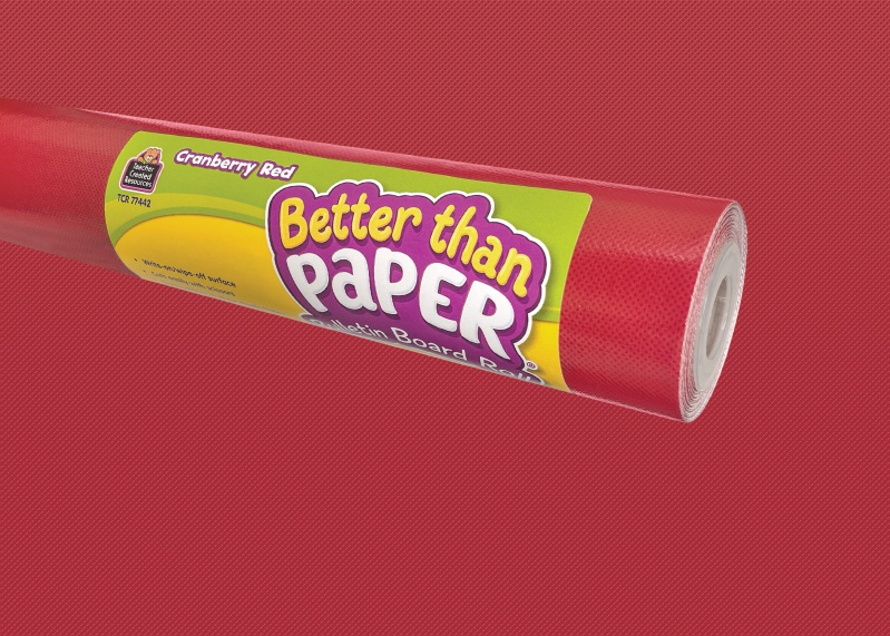 Cranberry Red Bulletin Board Roll - Wipeable | Teachers