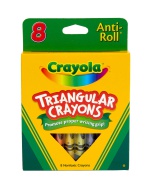 Crayola Triangular Anti-Roll Crayons, 8 count