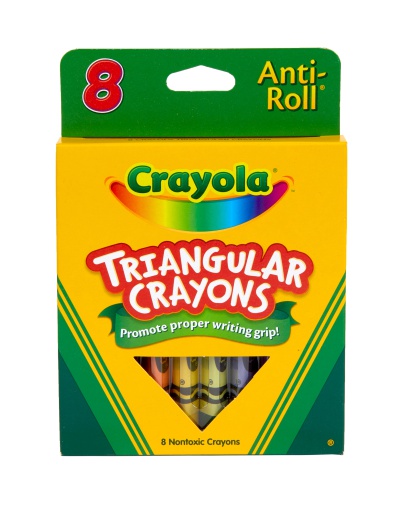 Crayola Triangular Anti-Roll Crayons, 8 count