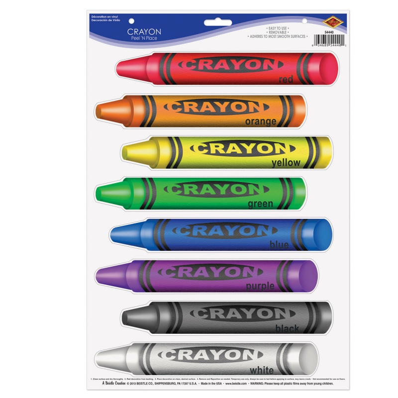 Crayons Clings 8 Colors