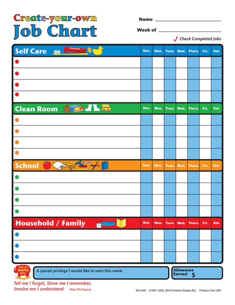 Create Your Own Job Chart for Grade 3 Classroom Management