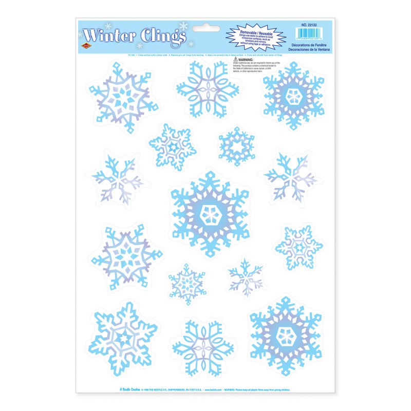 Crystal Snowflake Window Clings